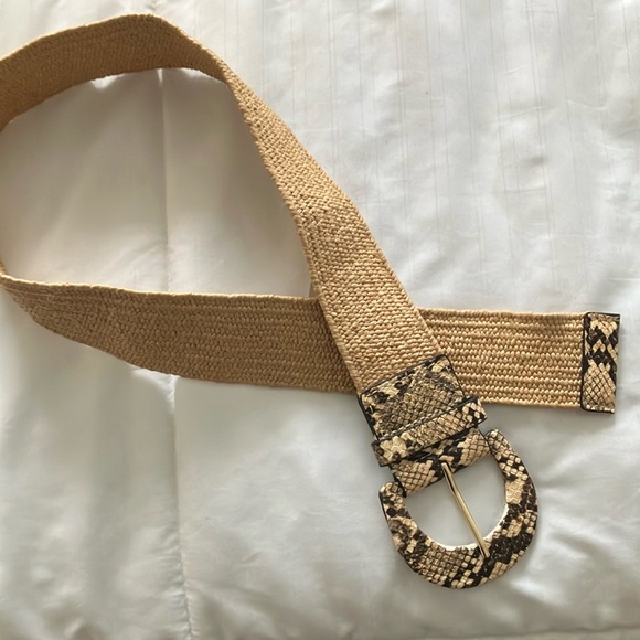 WOVEN BELT - Snake Print Buckle - Picture 1 of 4